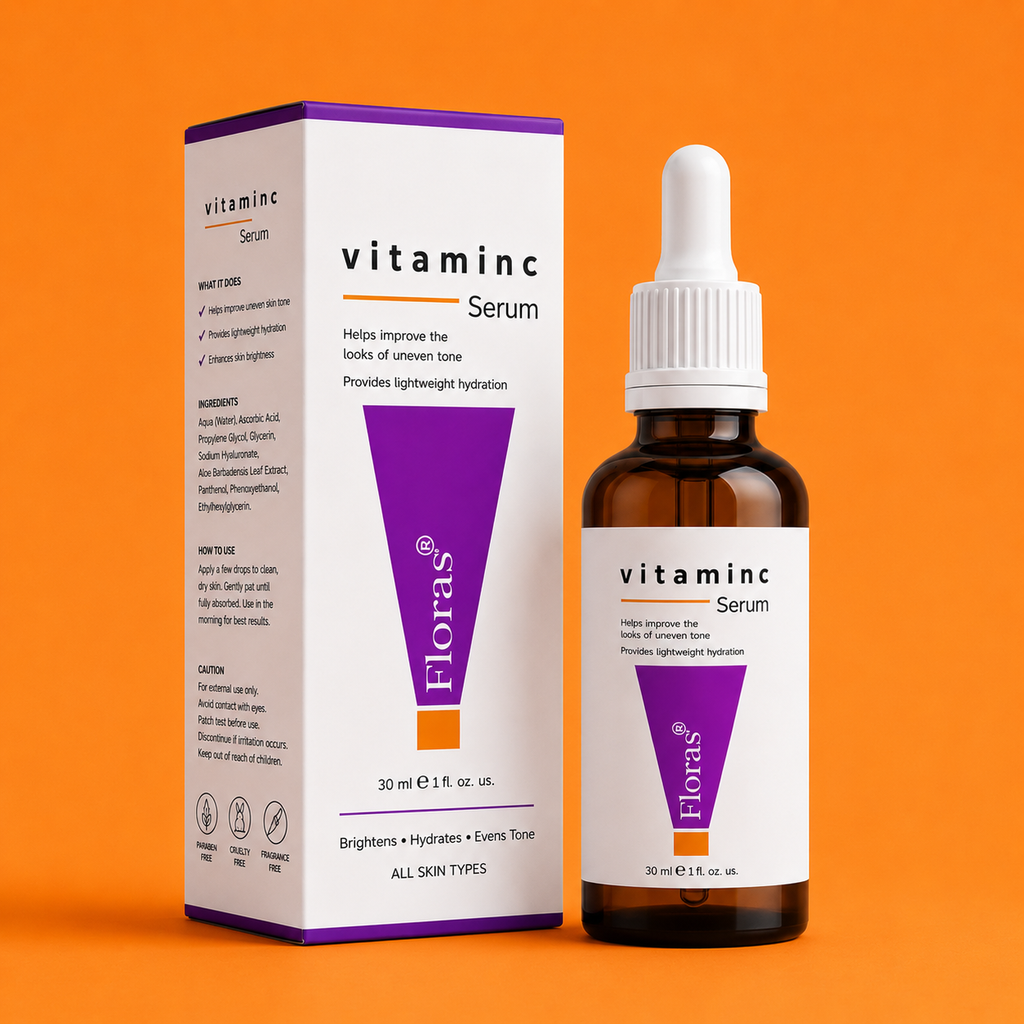 Floras Vitamin C Serum – Brightening & Hydrating Facial Serum 30ml