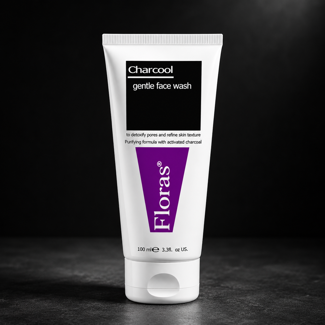 Floras Charcoal Face Wash – Deep Cleansing & Refreshing Face Wash 100ml
