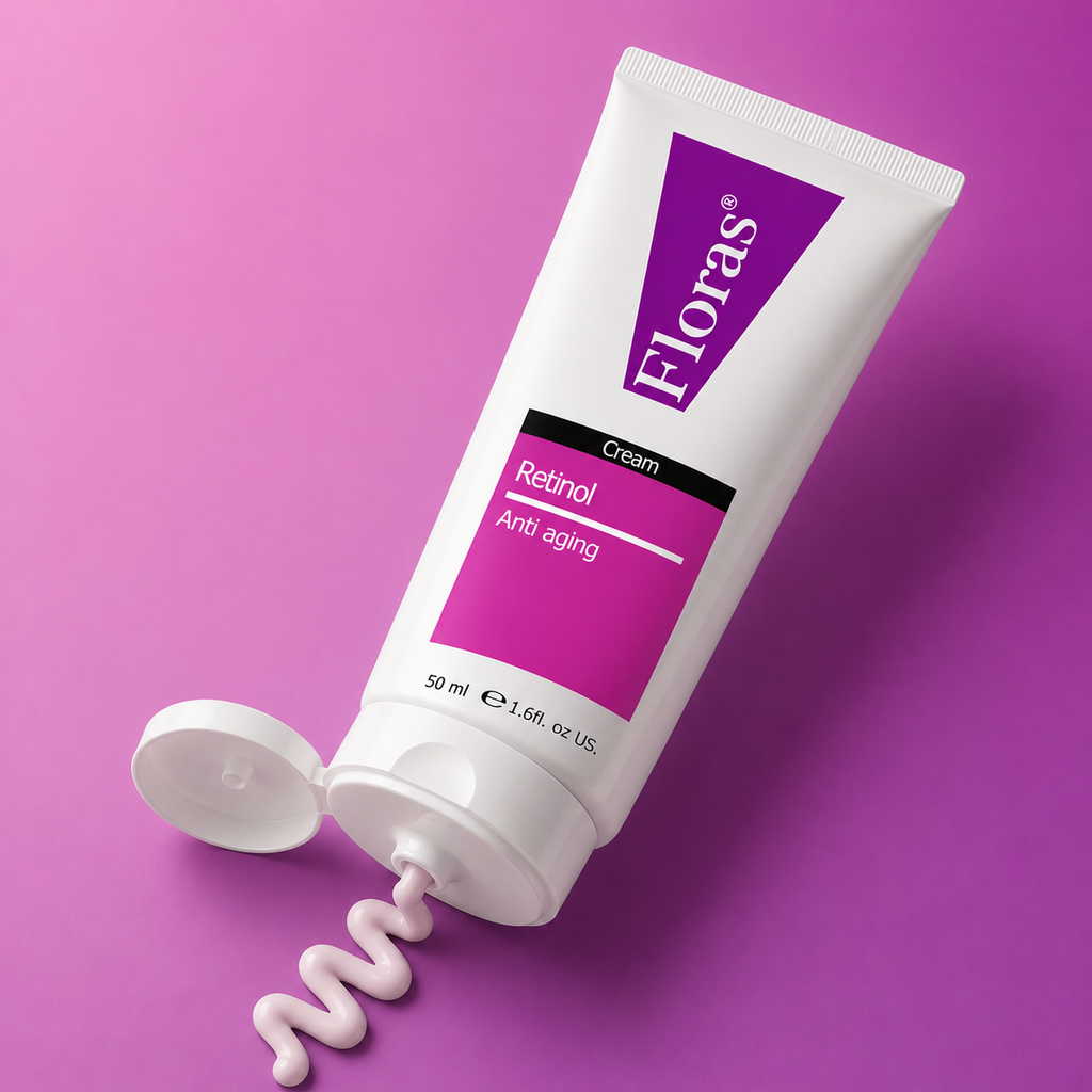 Floras Retinol Anti Aging Night Cream – Matrixyl & Niacinamide | Overnight Cream for Fine Lines, Firmer & Smoother Skin | 50ml