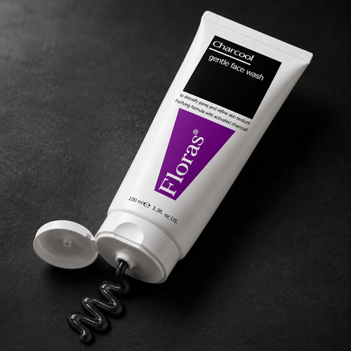 Floras Charcoal Face Wash – Deep Cleansing & Refreshing Face Wash 100ml