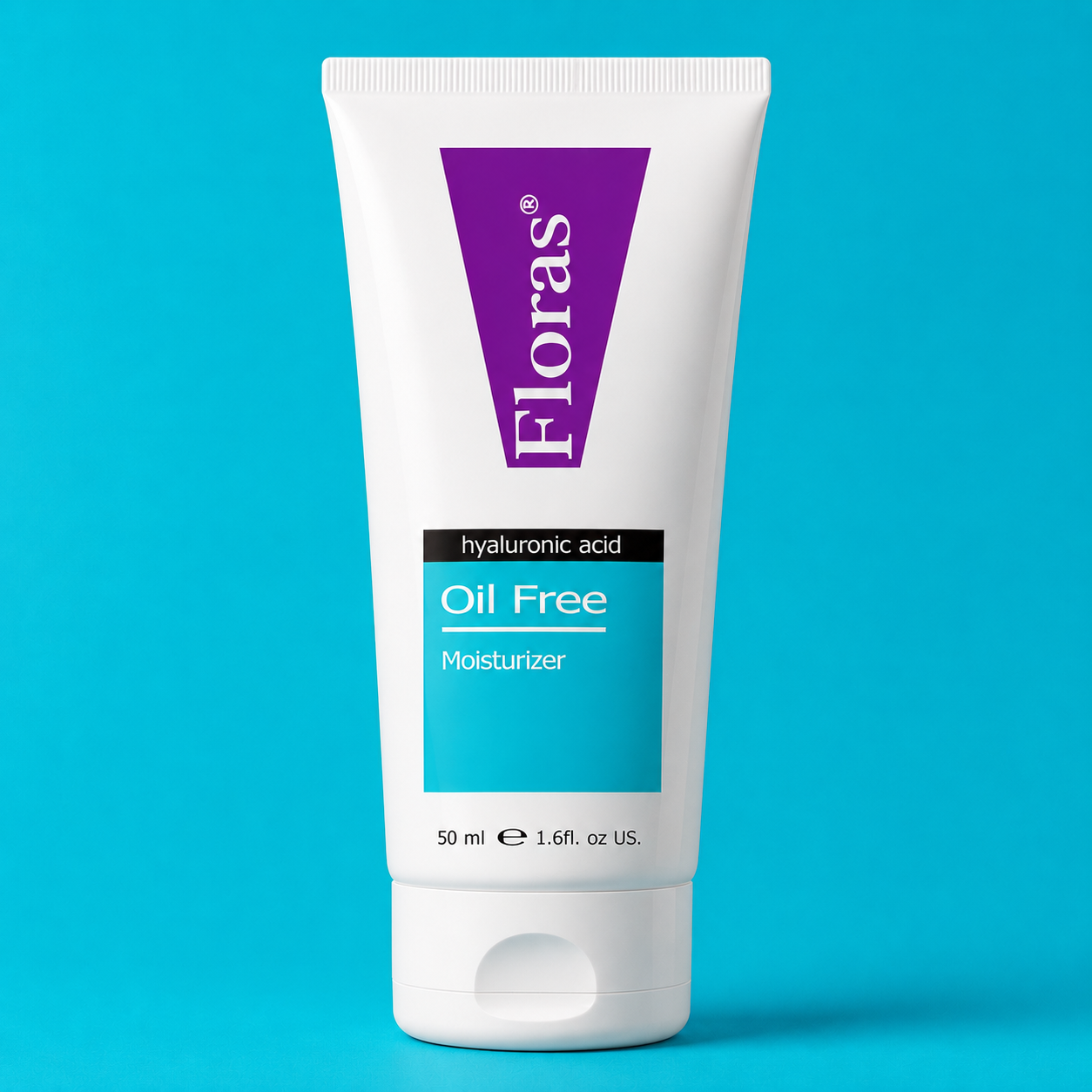 Floras Oil Free Moisturizer – Niacinamide & Hyaluronic Acid | Lightweight Daily Face Moisturizer for Oily & Combination Skin | 50ml