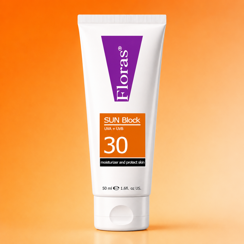 Floras Sun Block SPF 30 – UVA + UVB Protection