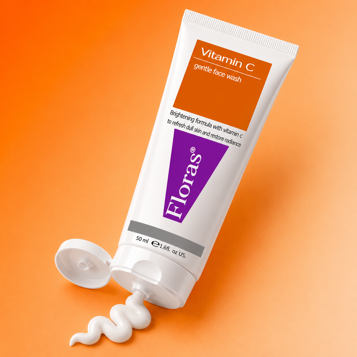 Floras Vitamin C Face Wash – Gentle Brightening & Refreshing Cleanser 50ml