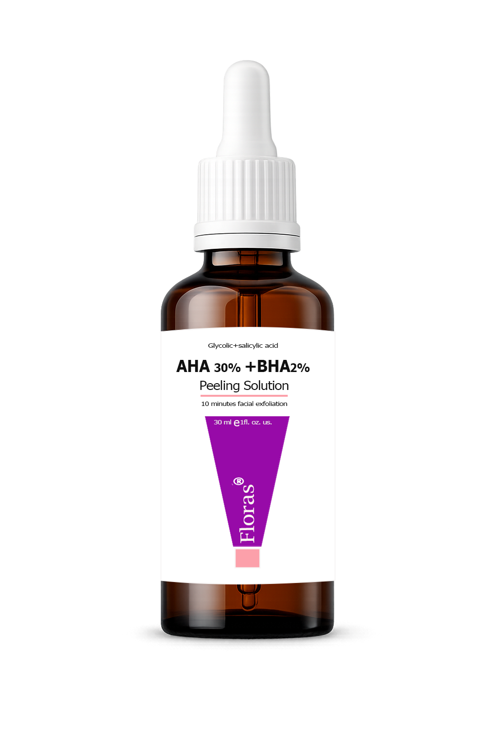 Floras AHA 30% + BHA 2% Peeling Solution – Exfoliating Skin Treatment